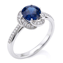 Natural Sapphire Ring 3ct - White Gold 14K