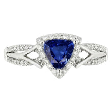 Natural Sapphire Ring 3ct - White Gold 14K