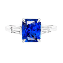 Natural Sapphire Ring 3ct - White Gold 14K