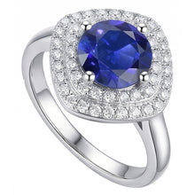 Natural Sapphire Ring 3ct - White Gold 14K