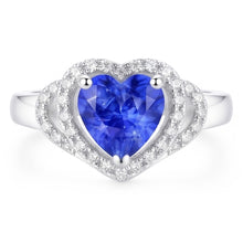 Natural Sapphire Ring 3ct - White Gold 14K