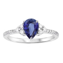 Natural Sapphire Ring 3ct - White Gold 14K