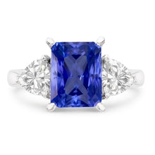Natural Sapphire Ring 3ct - White Gold 14K