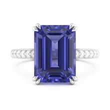 Natural Sapphire Ring 3ct - White Gold 14K