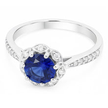 Natural Sapphire Ring 3ct - White Gold 14K