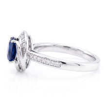 Natural Sapphire Ring 3ct - White Gold 14K