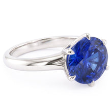 Natural Sapphire Ring 3ct - White Gold 14K