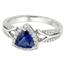Natural Sapphire Ring 3ct - White Gold 14K