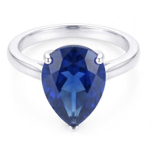 Natural Sapphire Ring 3ct - White Gold 14K