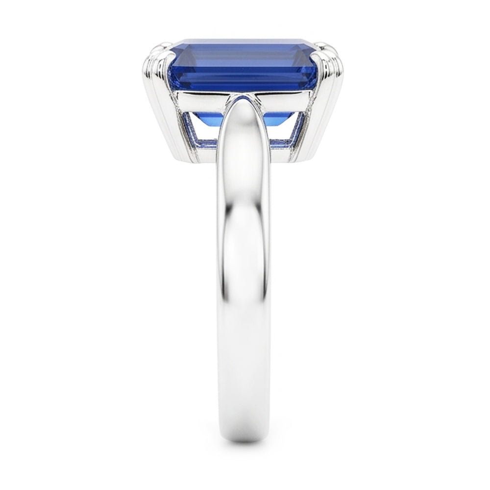 Natural Sapphire Ring 3ct - White Gold 14K