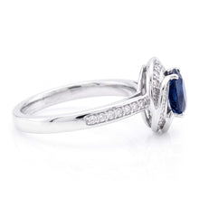 Natural Sapphire Ring 3ct - White Gold 14K