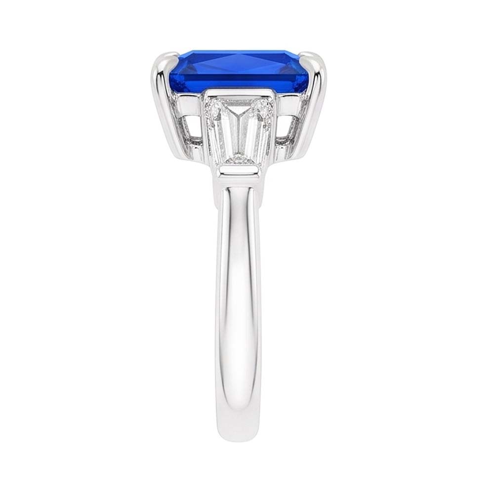 Natural Sapphire Ring 3ct - White Gold 14K