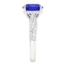 Natural Sapphire Ring 3ct - White Gold 14K