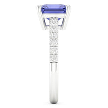 Natural Sapphire Ring 3ct - White Gold 14K