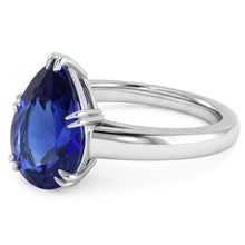 Natural Sapphire Ring 3ct - White Gold 14K