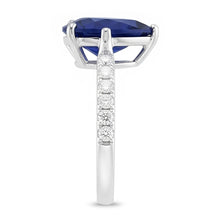 Natural Sapphire Ring 3ct - White Gold 14K