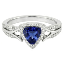 Natural Sapphire Ring 3ct - White Gold 14K