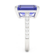 Natural Sapphire Ring 3ct - White Gold 14K