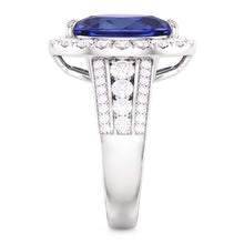 Natural Sapphire Ring 3ct - White Gold 14K