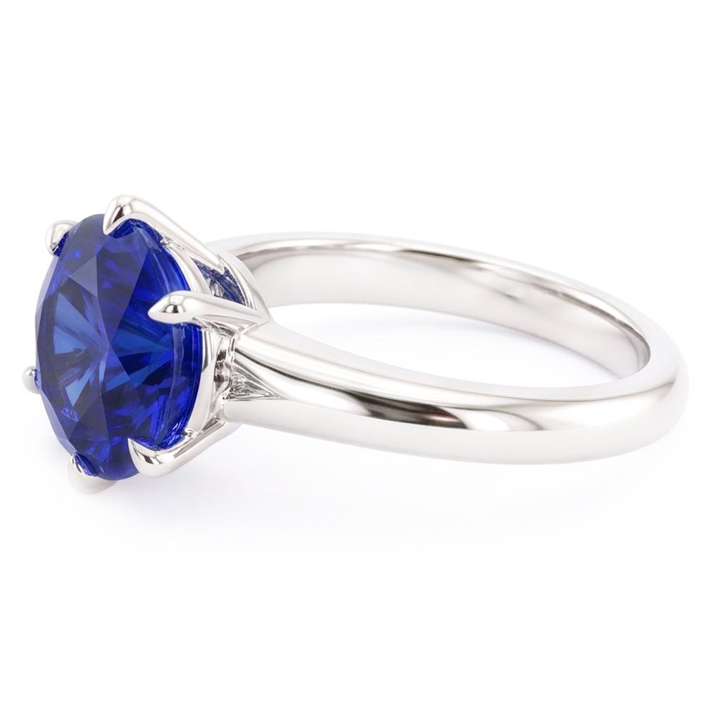 Natural Sapphire Ring 3ct - White Gold 14K