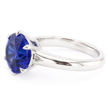 Natural Sapphire Ring 3ct - White Gold 14K