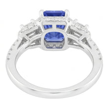 Natural Sapphire Ring 3ct - White Gold 14K