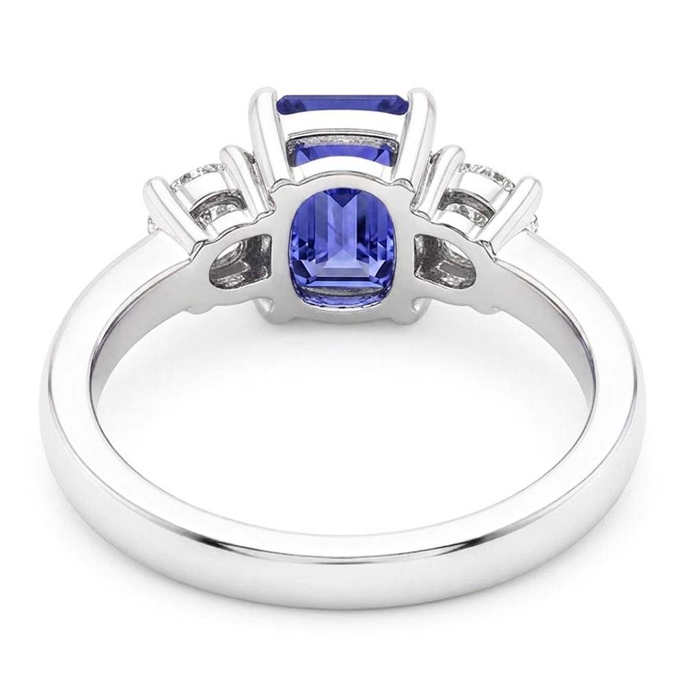 Natural Sapphire Ring 3ct - White Gold 14K