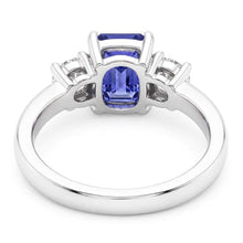 Natural Sapphire Ring 3ct - White Gold 14K