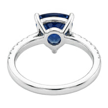 Natural Sapphire Ring 3ct - White Gold 14K