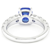 Natural Sapphire Ring 3ct - White Gold 14K