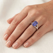 Natural Sapphire Ring 3ct - White Gold 14K