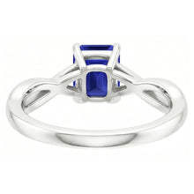 Natural Sapphire Ring 3ct - White Gold 14K