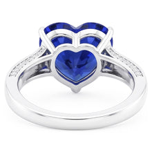 Natural Sapphire Ring 3ct - White Gold 14K
