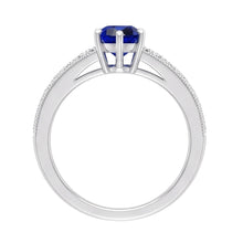 Natural Sapphire Ring 3ct - White Gold 14K