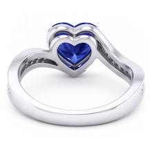 Natural Sapphire Ring 3ct - White Gold 14K