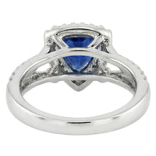 Natural Sapphire Ring 3ct - White Gold 14K