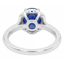 Natural Sapphire Ring 3ct - White Gold 14K