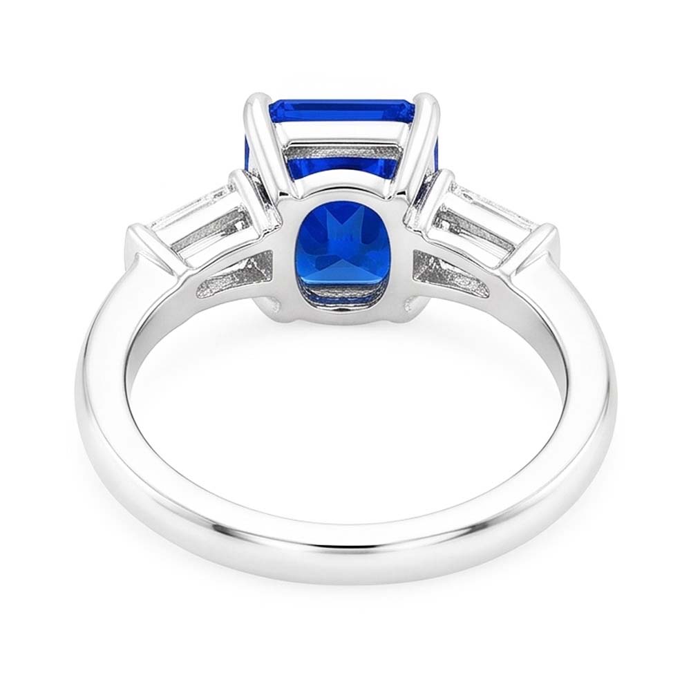 Natural Sapphire Ring 3ct - White Gold 14K
