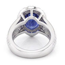 Natural Sapphire Ring 3ct - White Gold 14K