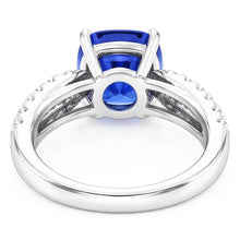 Natural Sapphire Ring 3ct - White Gold 14K