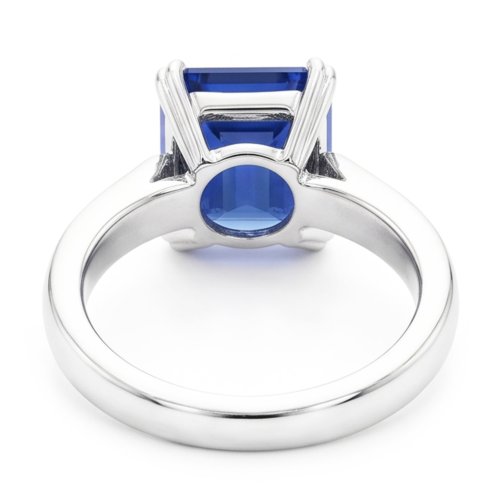 Natural Sapphire Ring 3ct - White Gold 14K