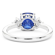 Natural Sapphire Ring 3ct - White Gold 14K