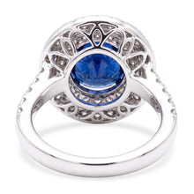 Natural Sapphire Ring 3ct - White Gold 14K