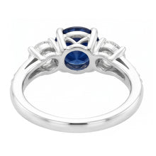 Natural Sapphire Ring 3ct - White Gold 14K