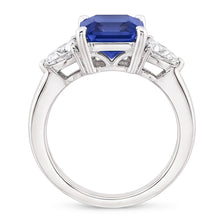 Natural Sapphire Ring 3ct - White Gold 14K