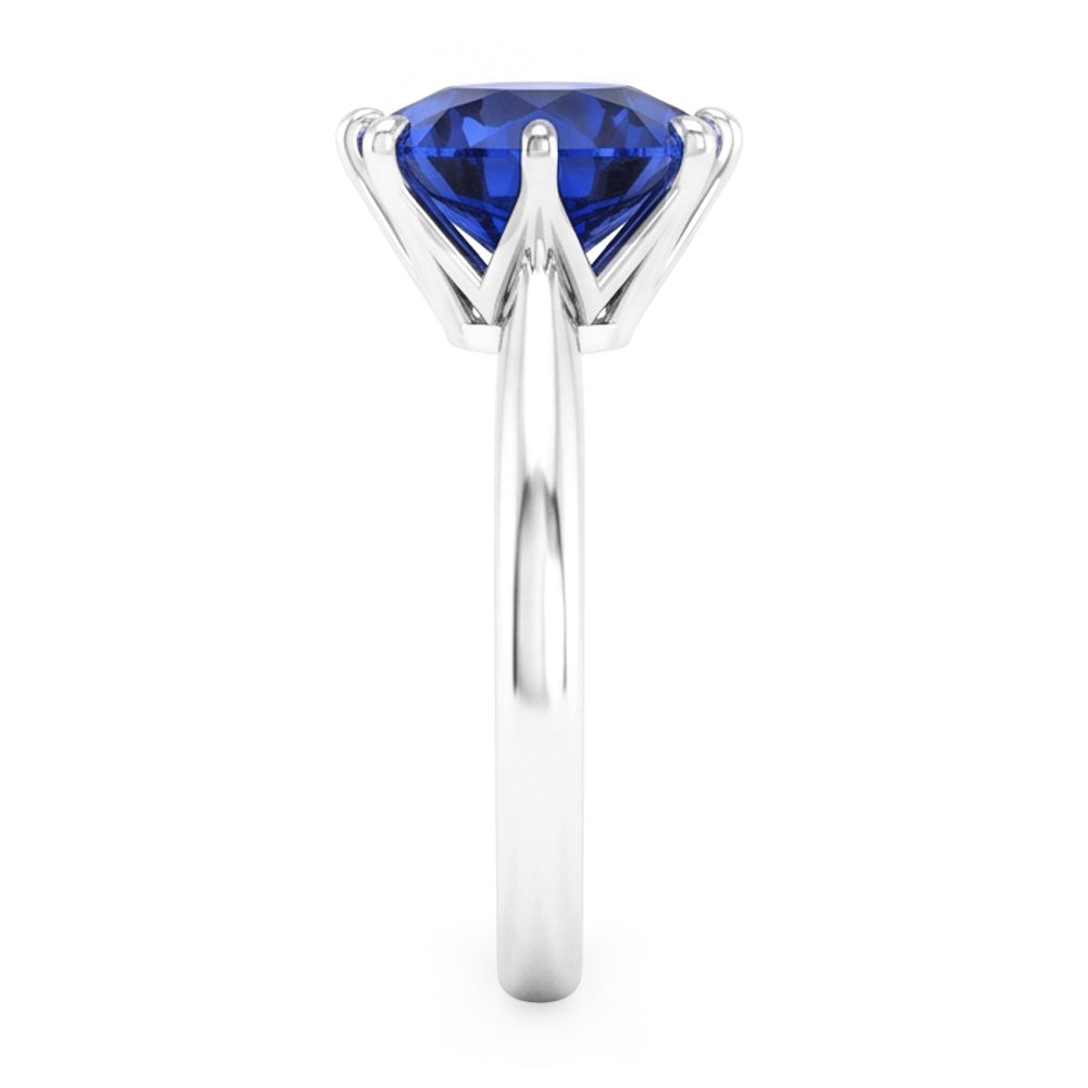 Natural Sapphire Ring 3ct - White Gold 14K