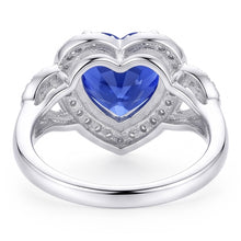 Natural Sapphire Ring 3ct - White Gold 14K