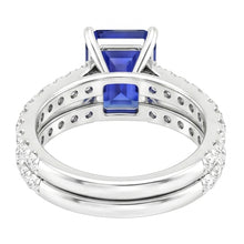 Natural Sapphire Ring 3ct - White Gold 14K