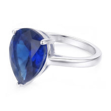 Natural Sapphire Ring 3ct - White Gold 14K