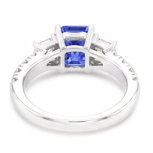 Natural Sapphire Ring 3ct - White Gold 14K